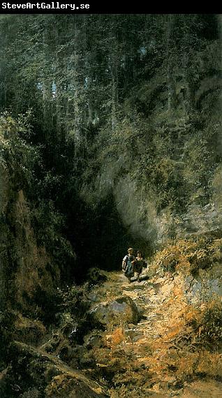 Carl Spitzweg Schulkinder im Wald